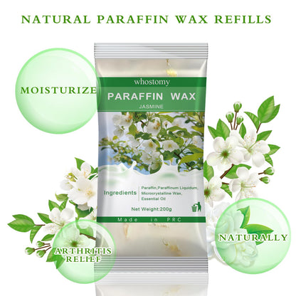 Whostomy hot melt paraffin wax blocks for hands and feet with dried jasmine flowers
