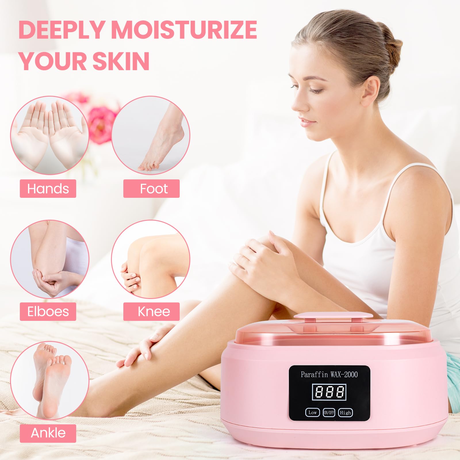 Ananelleo digital paraffin wax warmer with the insulated safety board placed inside the machine