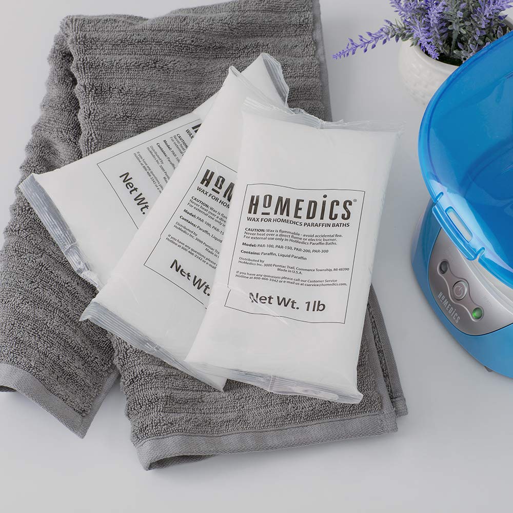 HoMedics ParaSpa Paraffin Wax Pearls with twenty plastic liners for home spa therapy