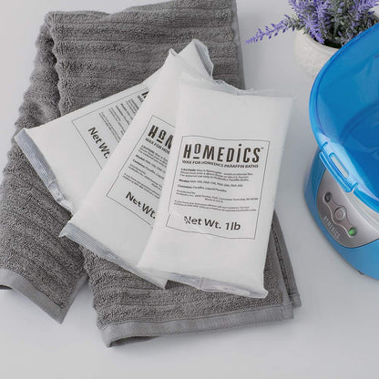 HoMedics ParaSpa Paraffin Wax Pearls with twenty plastic liners for home spa therapy