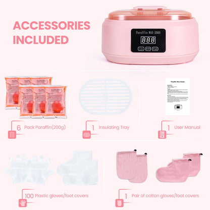Ananelleo hot wax machine packaging showing all contents for salon grade heat therapy at home