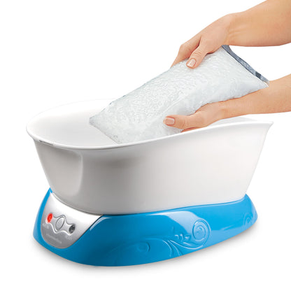 Dye free sensitive skin paraffin wax block close up showing pure white texture