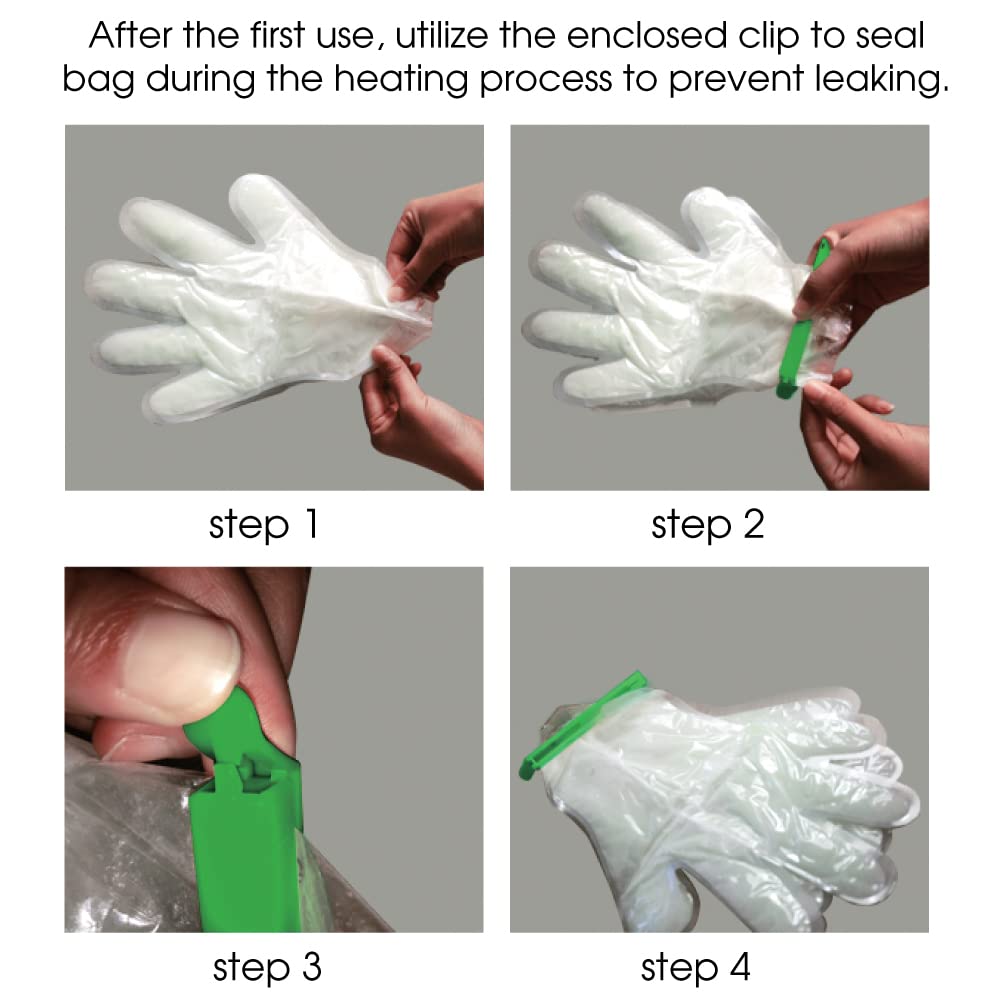 A user wearing the ForPro paraffin hand treatment gloves for deep home moisturization.