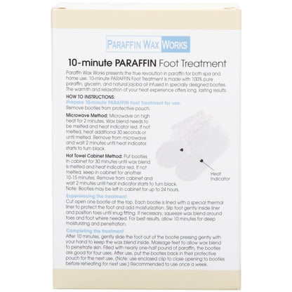 Fragrance-free paraffin wax booties for intense dry heel moisturization