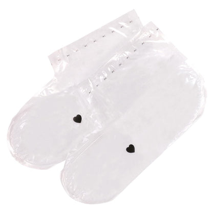 Microwaveable thermal foot treatment socks for deep skin hydration