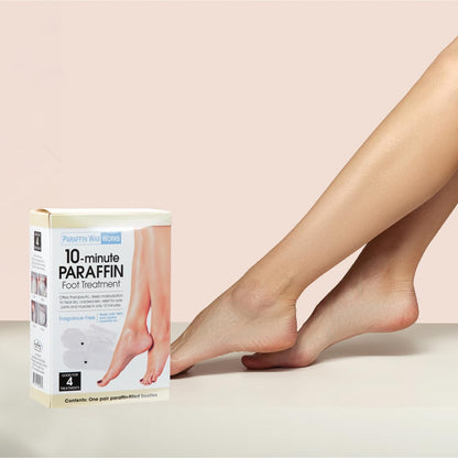 Paraffin Wax Works foot mask ingredients highlighting pure jojoba oil