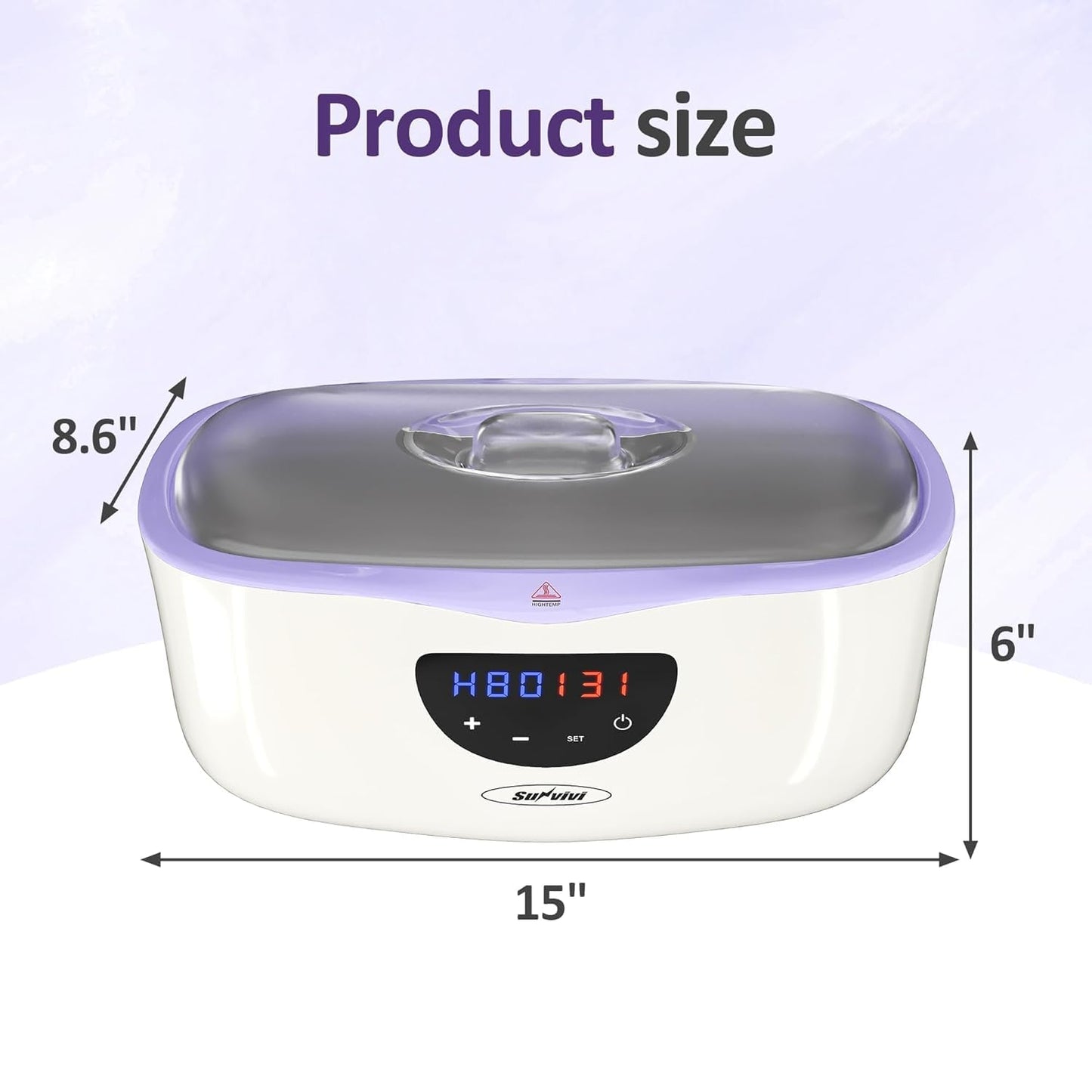 Sunvivi paraffin bath kit with eight wax refills and insulating gloves arranged neatly