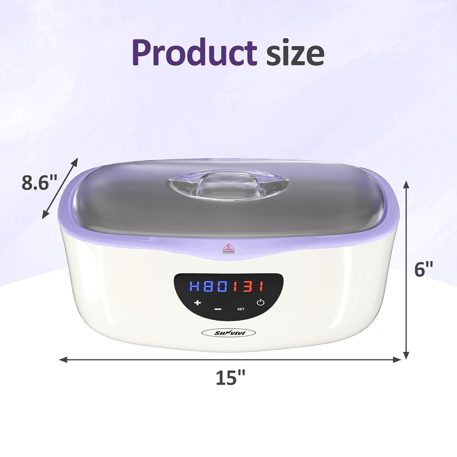 Sunvivi paraffin bath kit with eight wax refills and insulating gloves arranged neatly