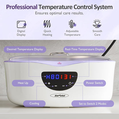Sunvivi arthritis relief wax warmer showing premium black exterior design