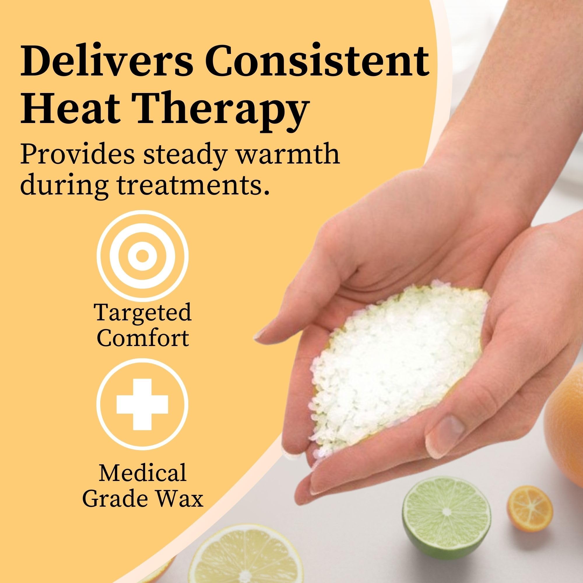 Performa paraffin wax application on hands for deep moisturizing skincare treatment.