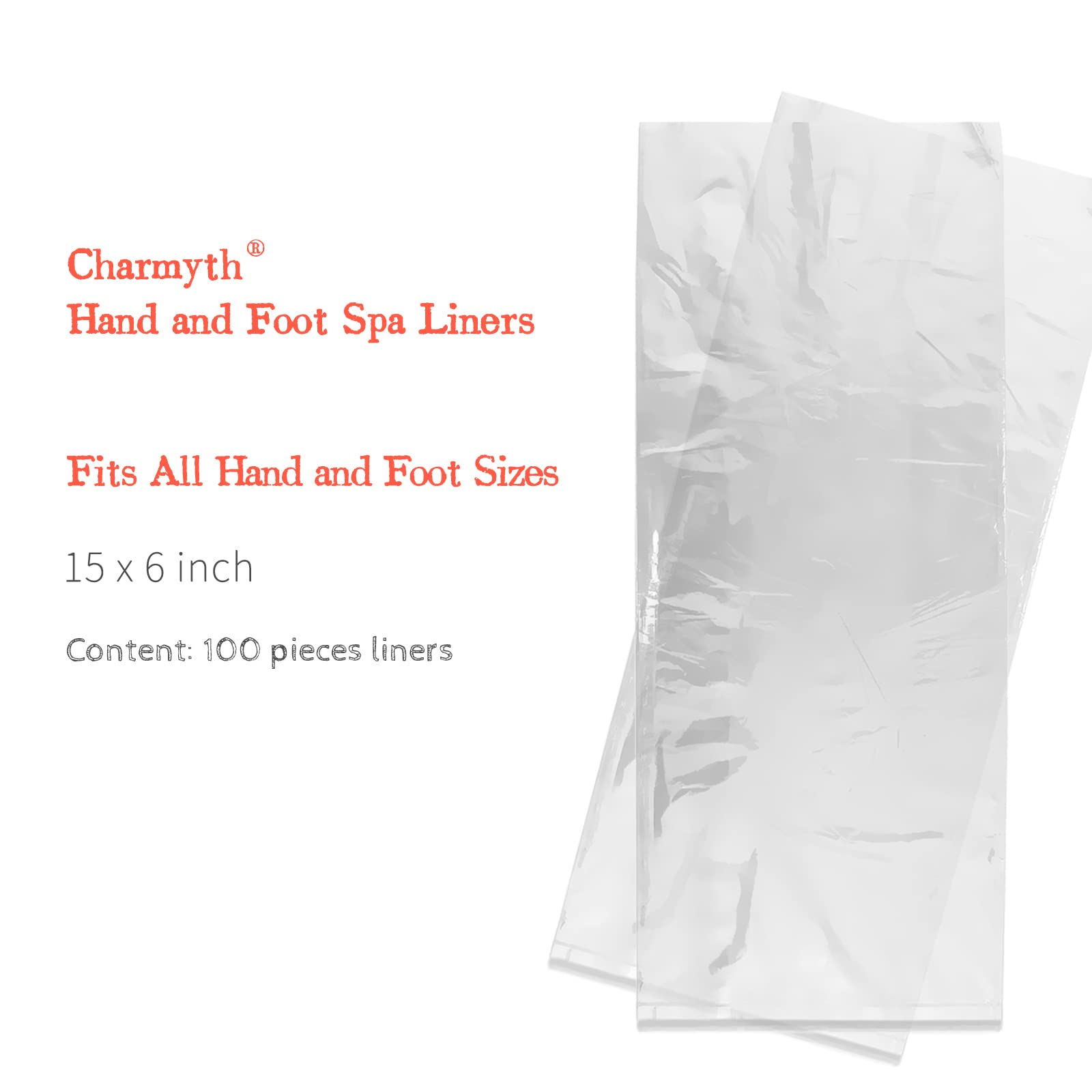 Transparent plastic liner socks and gloves for hot wax therapy