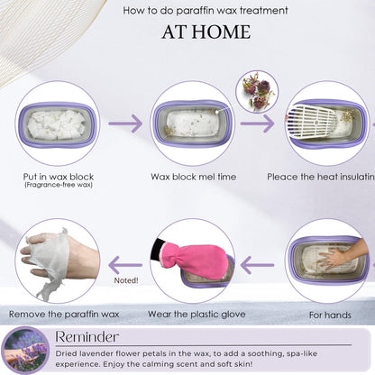 Paraffini thermal wax machine safely melting wax for a home arthritis joint relief therapy session