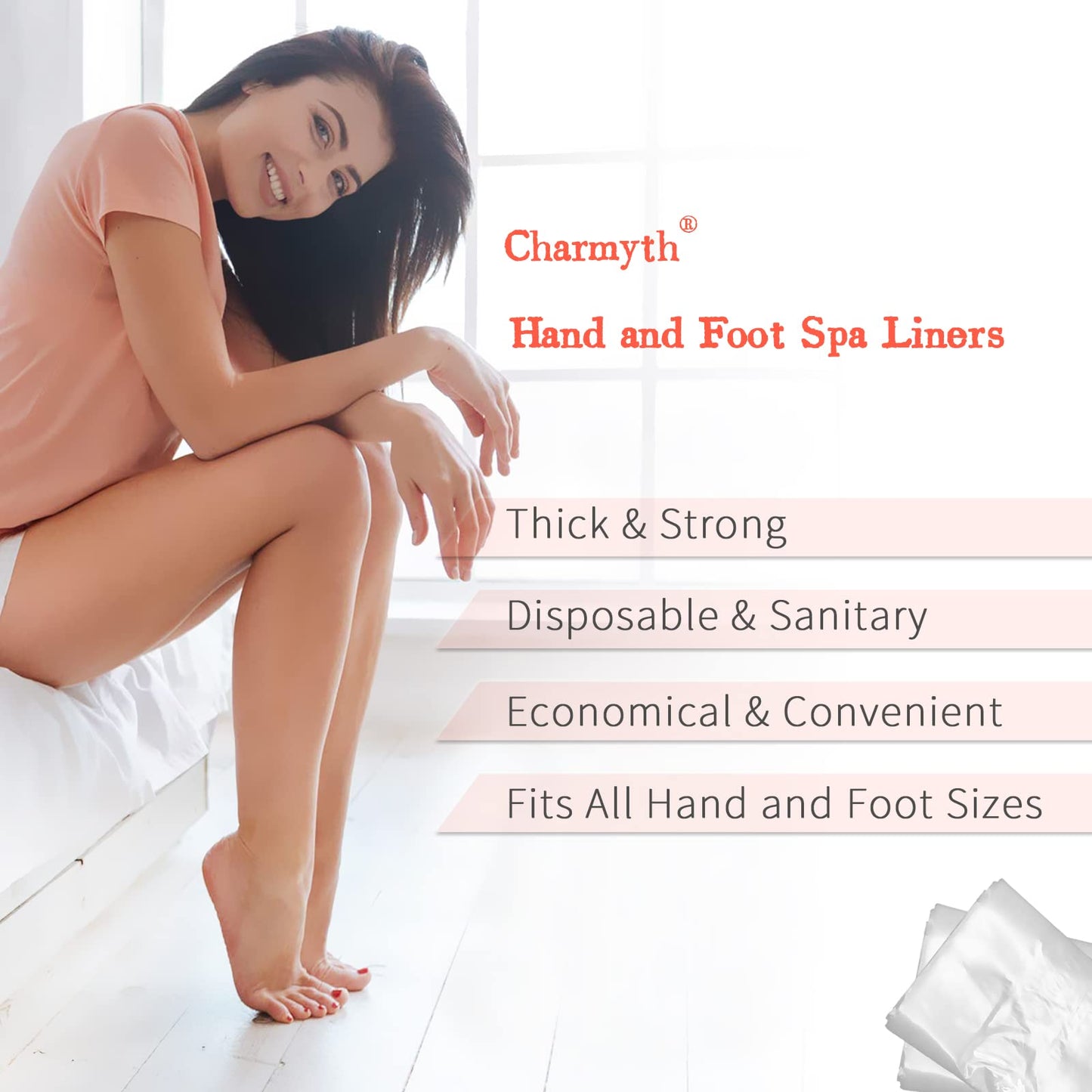 Charmyth heat resistant disposable bags for hand and foot treatments