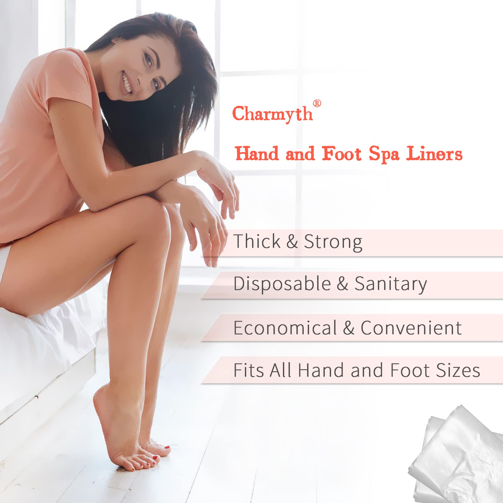 Charmyth heat resistant disposable bags for hand and foot treatments