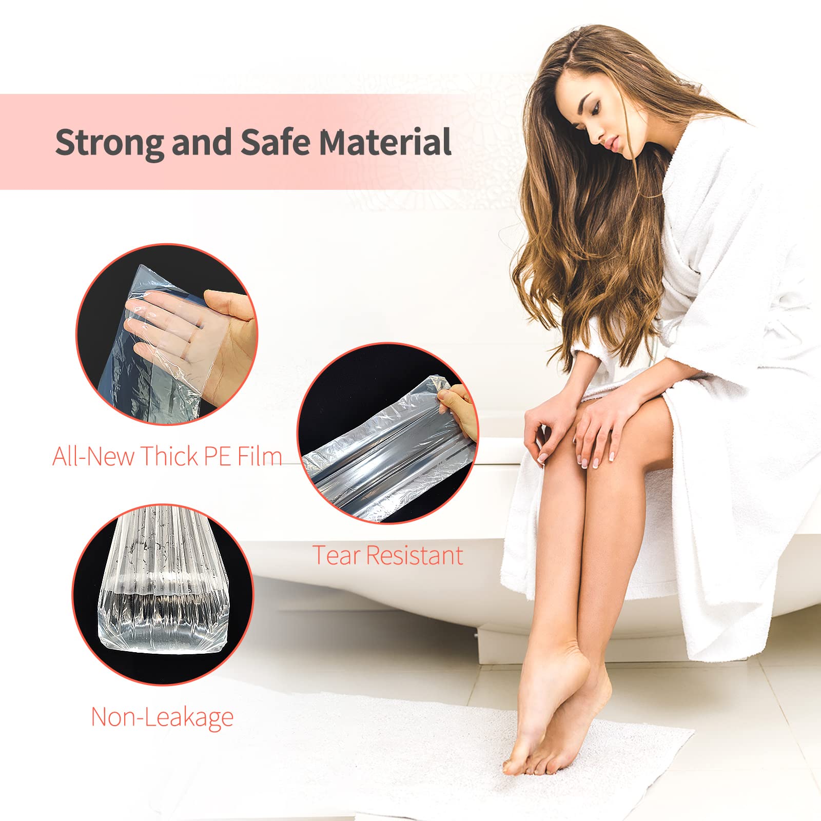 Paraffin bath treatment plastic liners showing universal 15 by 6 inch size