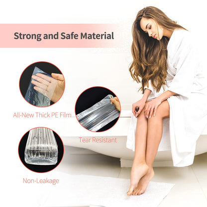 Paraffin bath treatment plastic liners showing universal 15 by 6 inch size