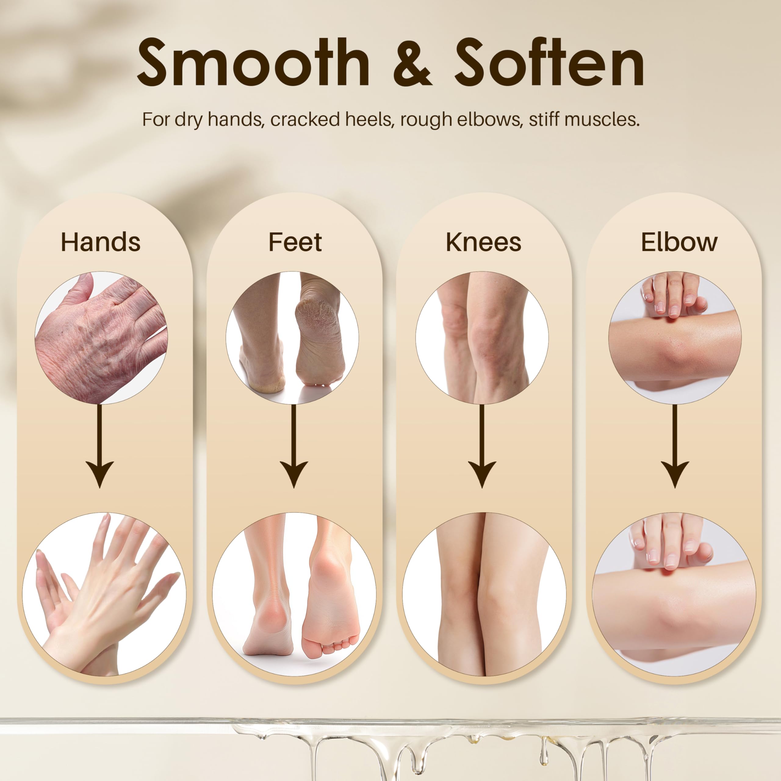 Close up view of individual premium fragrance free paraffin wax blocks showing texture