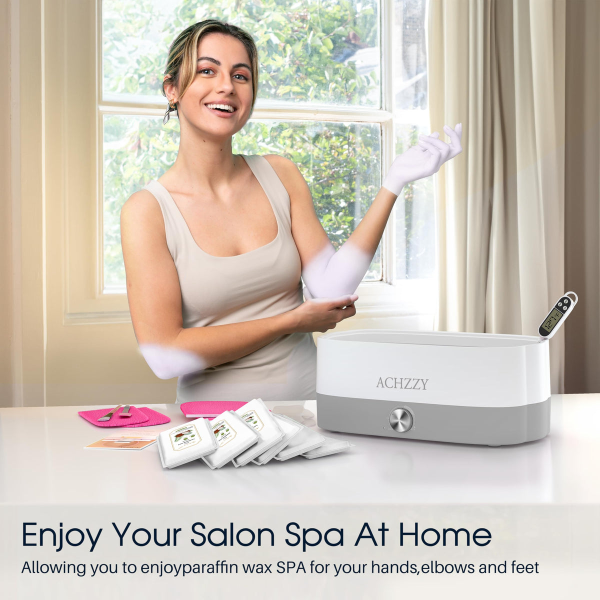 Achzzy paraffin wax refills lifestyle spa setup