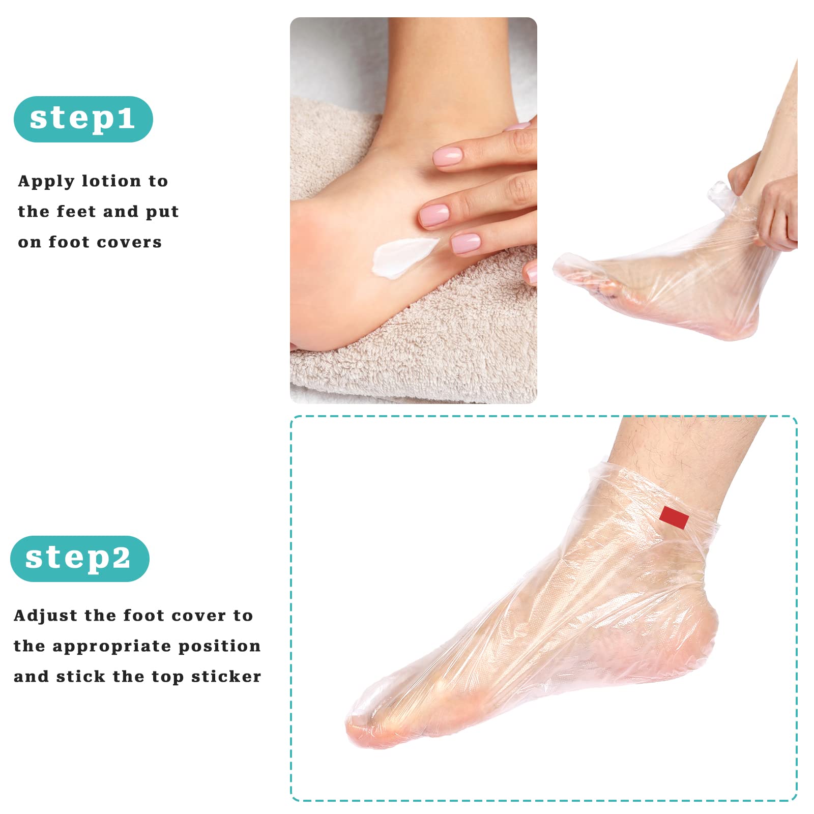 Sliverdew thermal foot protectors being used during a professional salon pedicure treatment