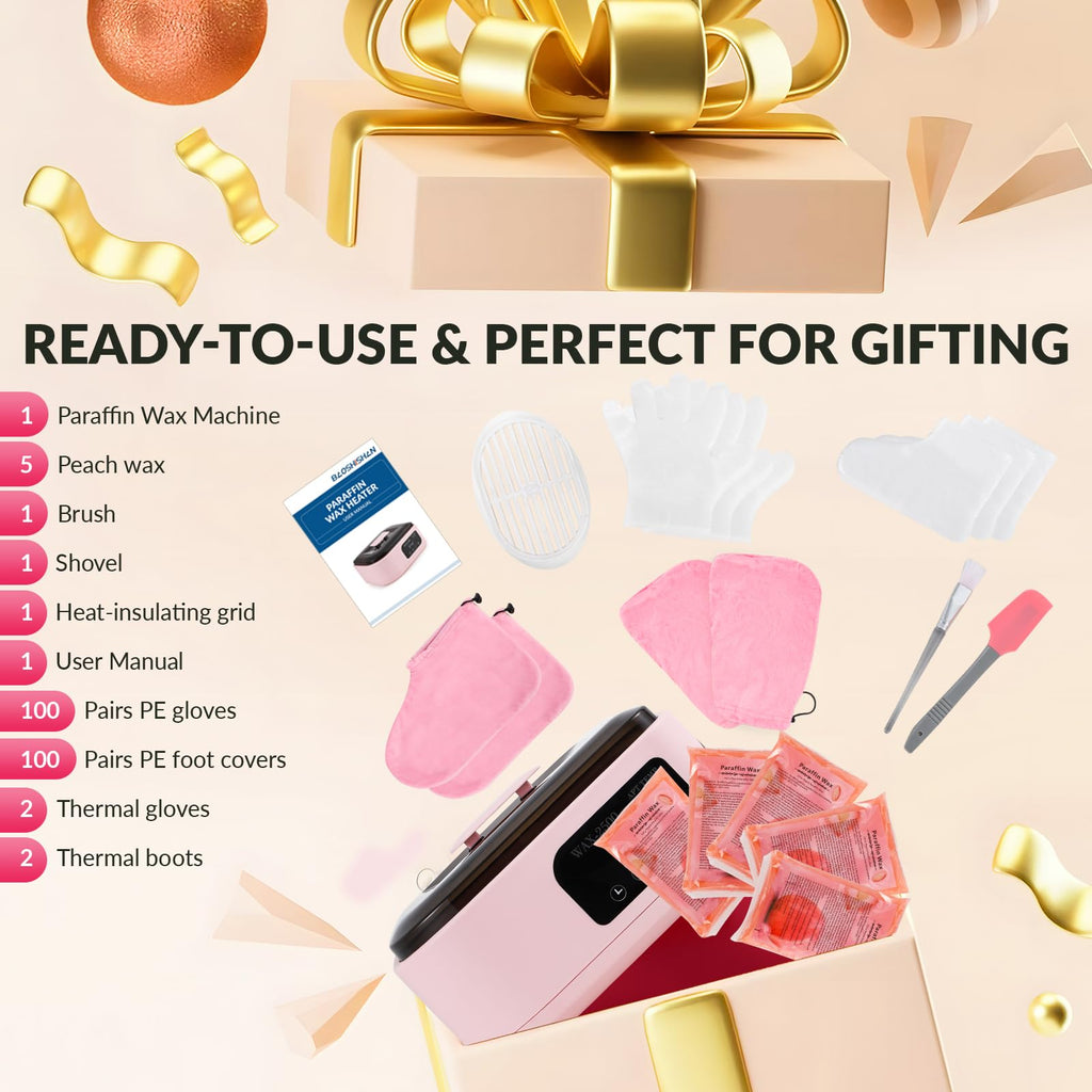 Complete packaging setup of the Baoshishan skincare warming kit