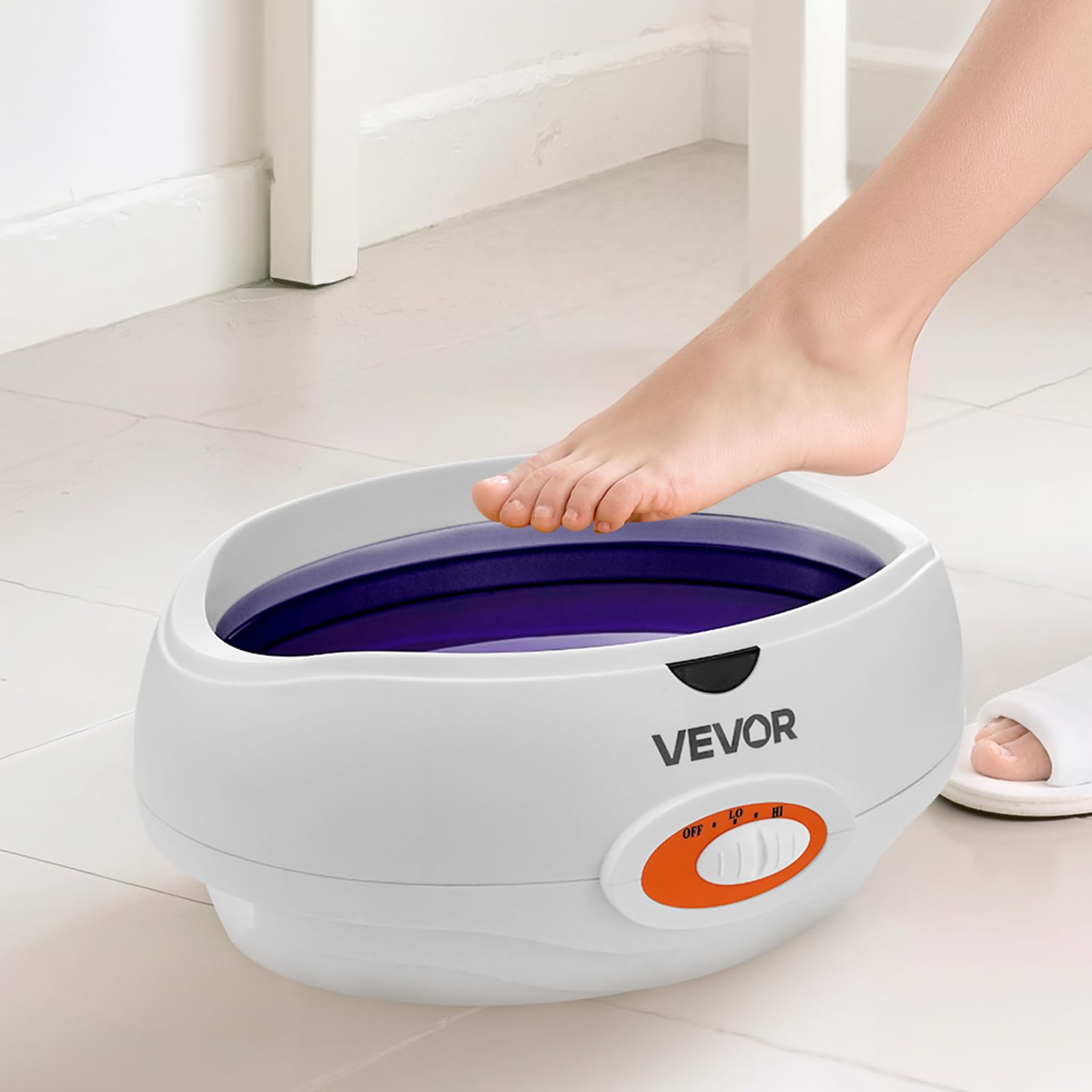 VEVOR paraffin wax machine packaging box containing full home spa kit