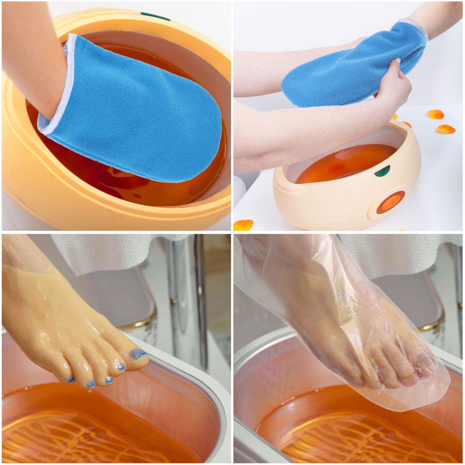 Geyoga moisturizing spa accessories kit displaying adjustable hook and loop tape straps on cloth gloves