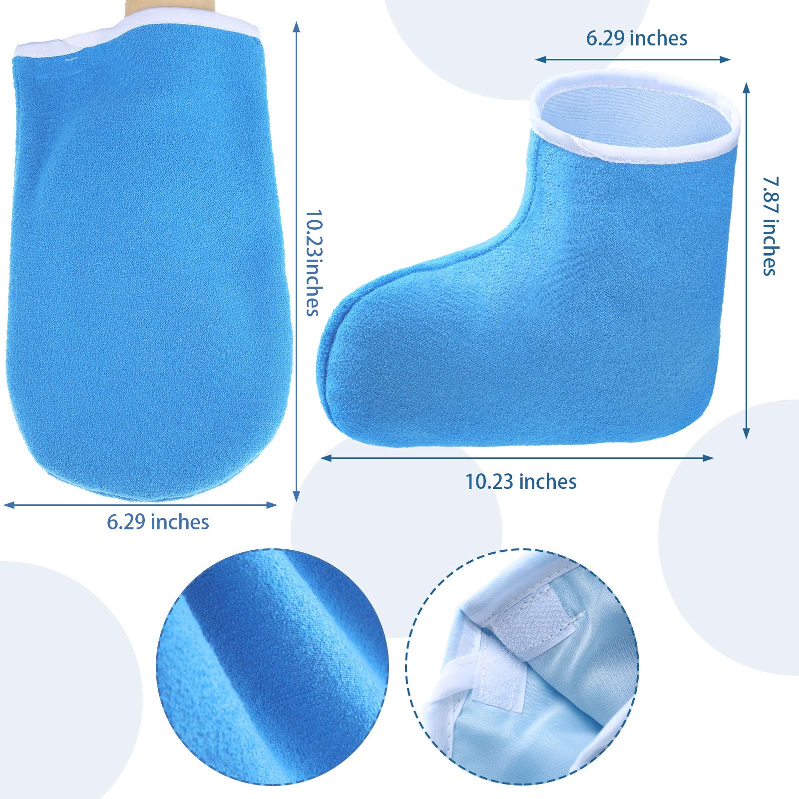 Close up view of premium terry cloth material used in Geyoga wax bath hand mitts for heat retention