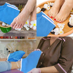Full 204 piece paraffin wax spa accessories collection laid out