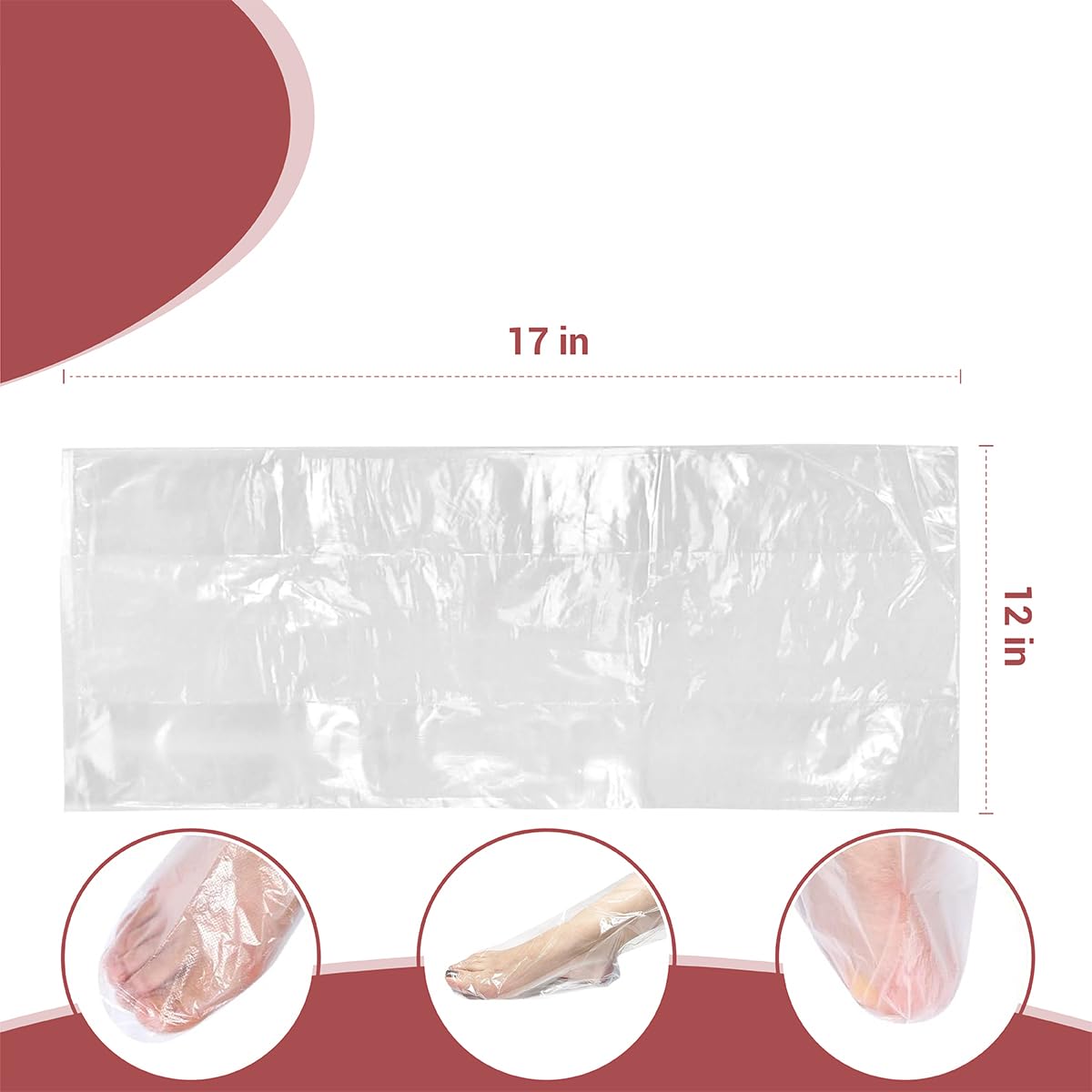 Four rolls of transparent plastic liners for paraffin wax machine therapy