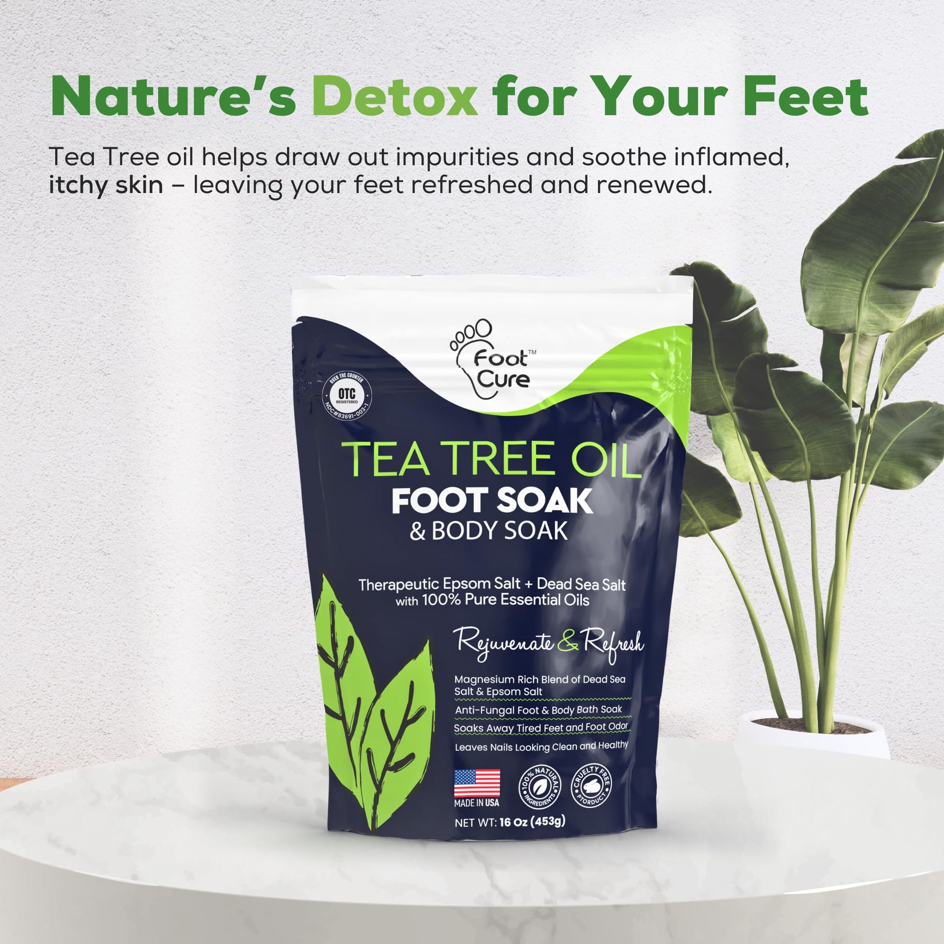Foot Cure packaging back label showing official directions and safety warnings