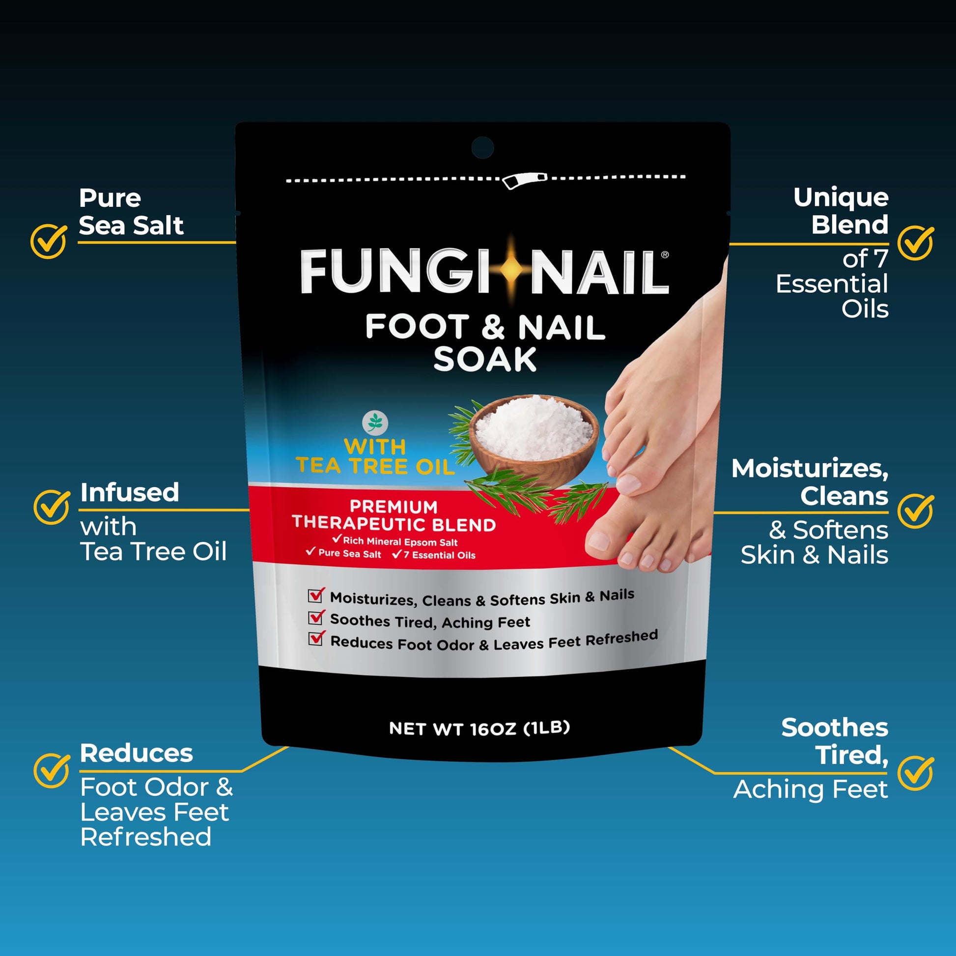 Fungi-Nail foot soak being poured into water