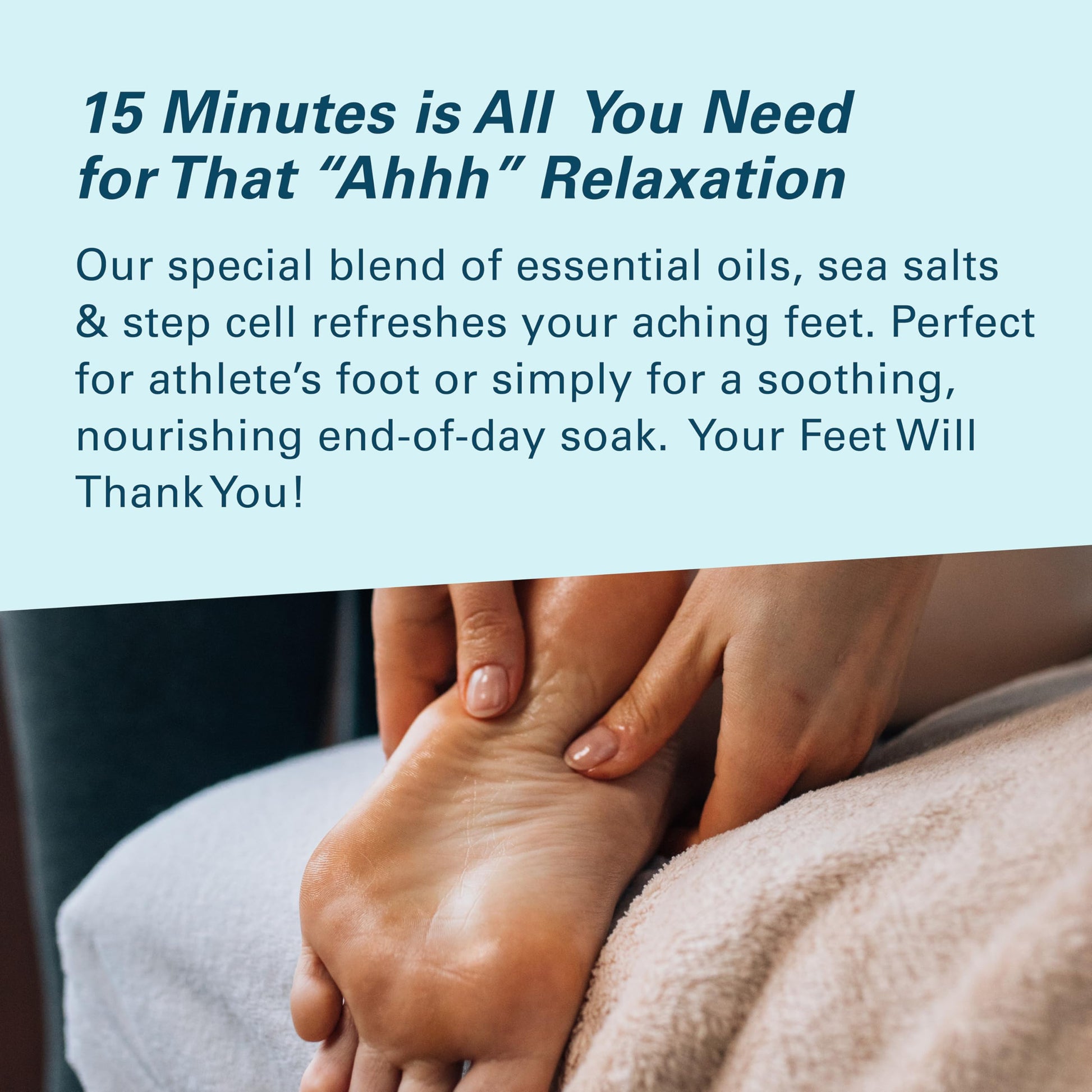 Deodorizing and exfoliating Epsom salt blend for stinky feet relief