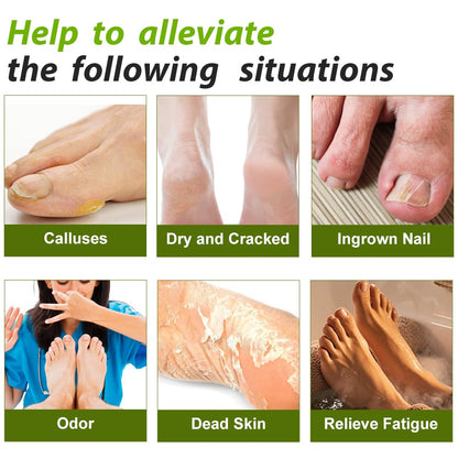 Back view of Natural V.I.P. foot soak with usage instructions