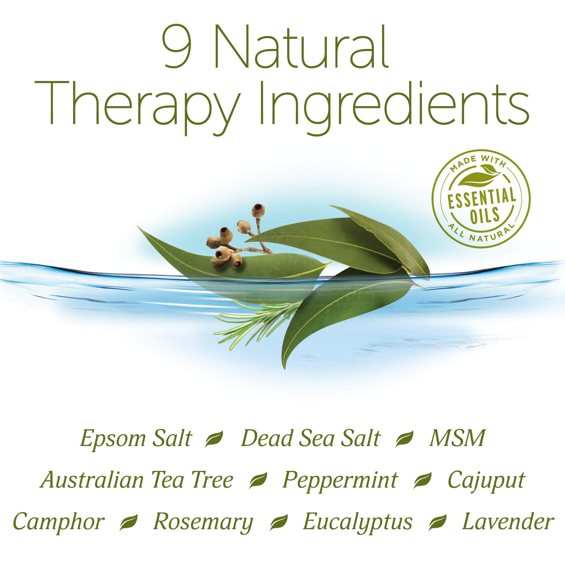 Back label of Epsoak Epsom salt foot soak displaying full ingredient list and directions for use.