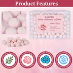Hand manicure soak treatment using pink spa tablets