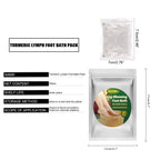 Natural mugwort and ginger foot soak herbal bags laid flat