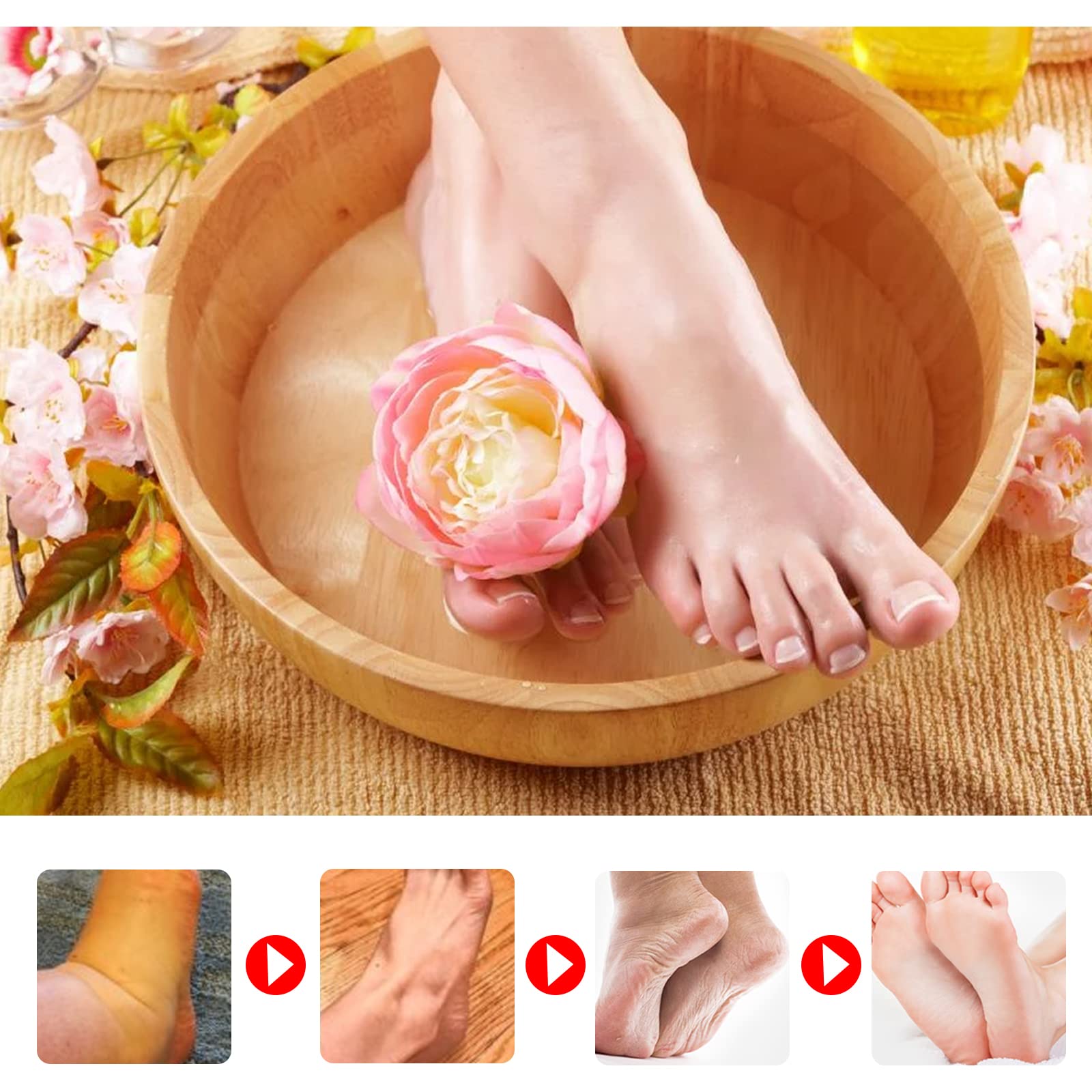 Detailed view of the lymphatic drainage foot soak sachet