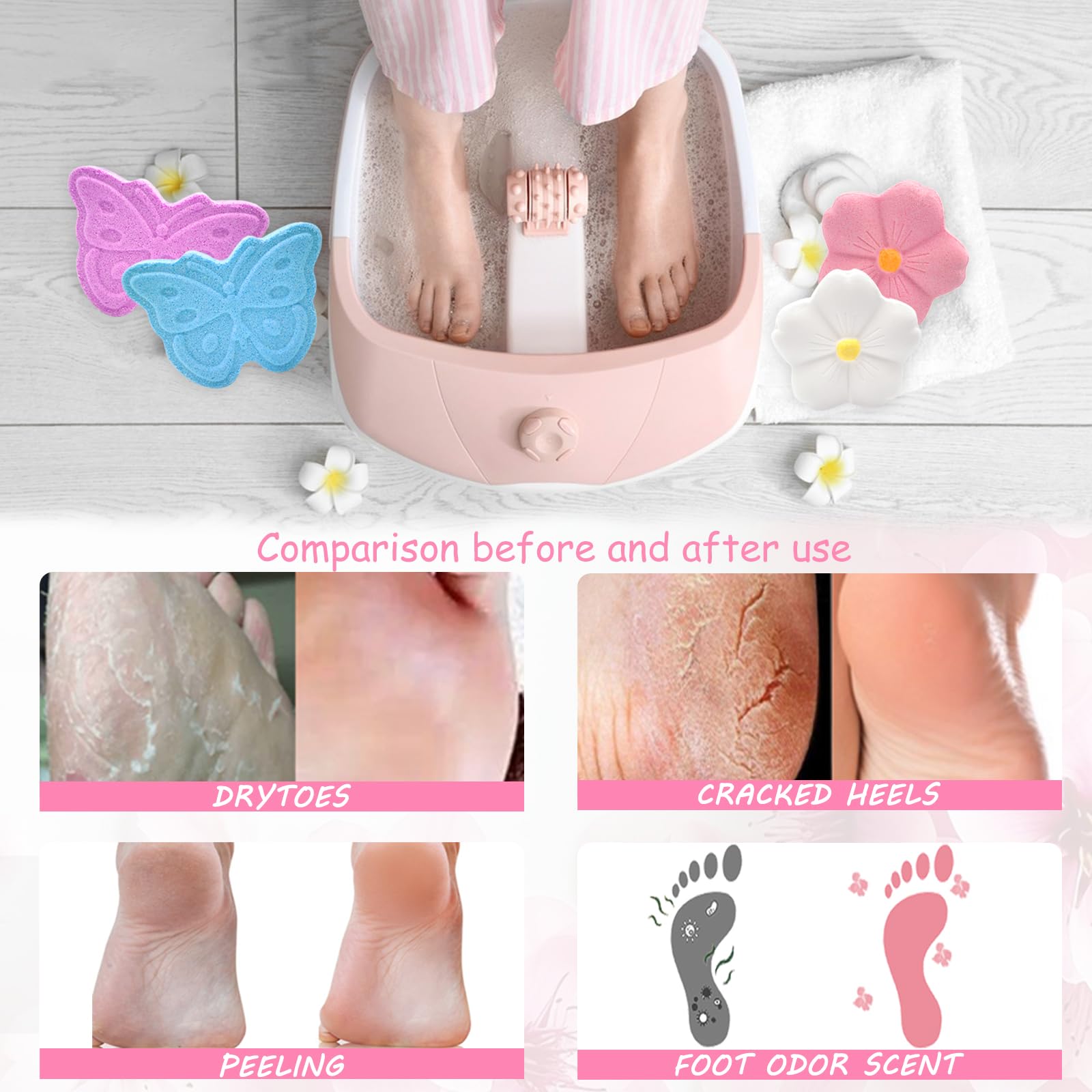 Lanwexy organic handmade aroma foot bombs assortment