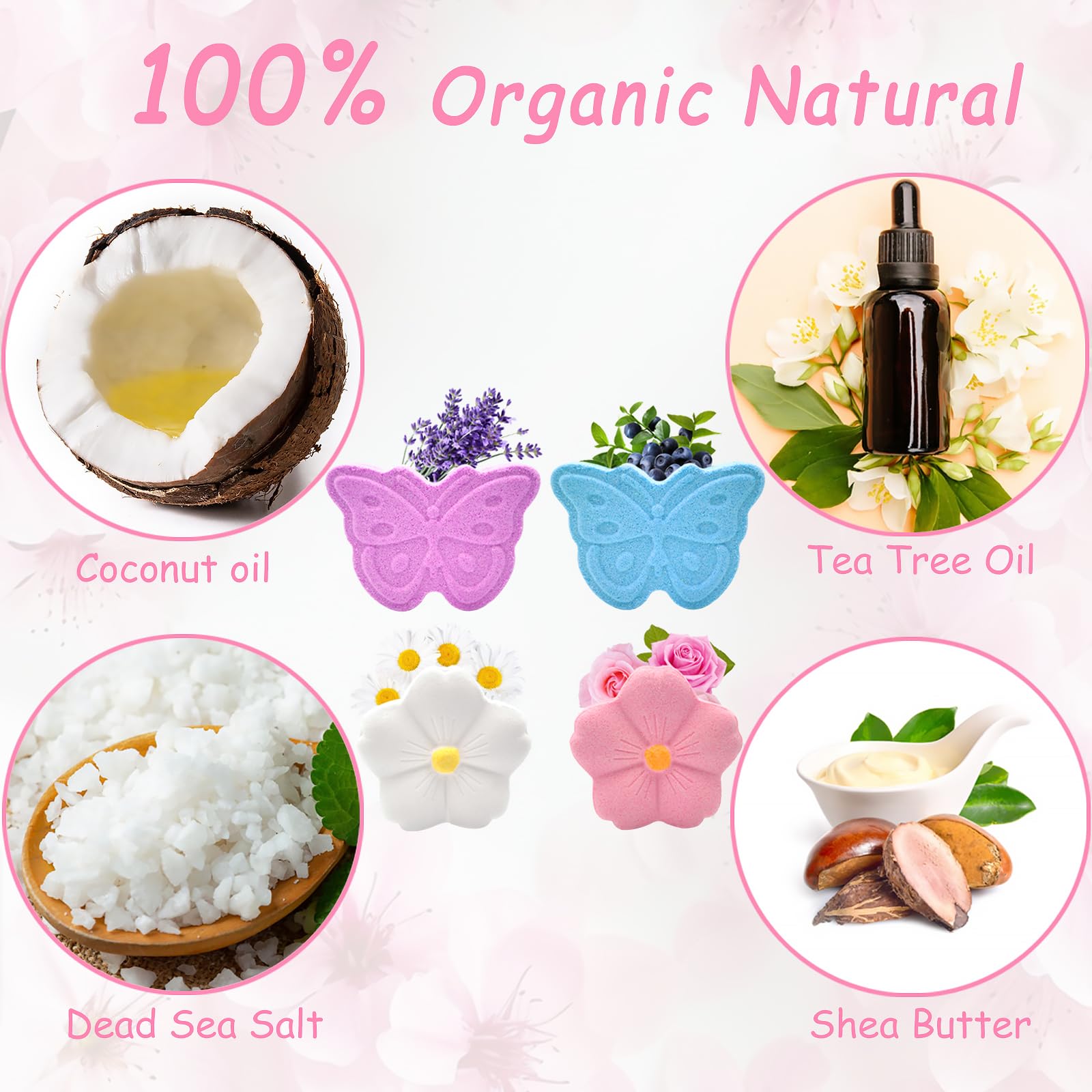 Tea tree oil infused foot soak bombs for dry feet