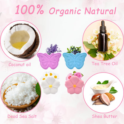 Tea tree oil infused foot soak bombs for dry feet