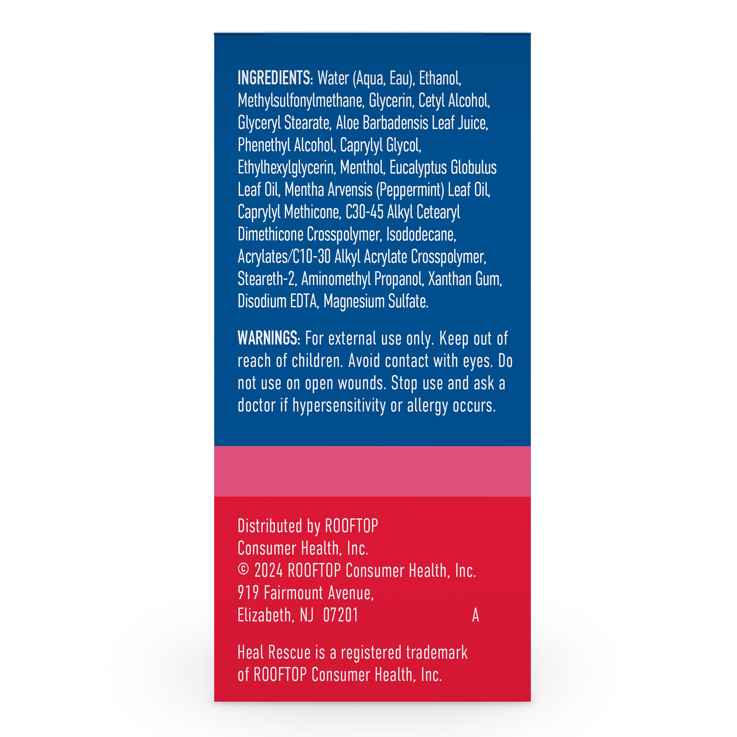 Heal & Rescue 2 fluid ounce bottle size reference