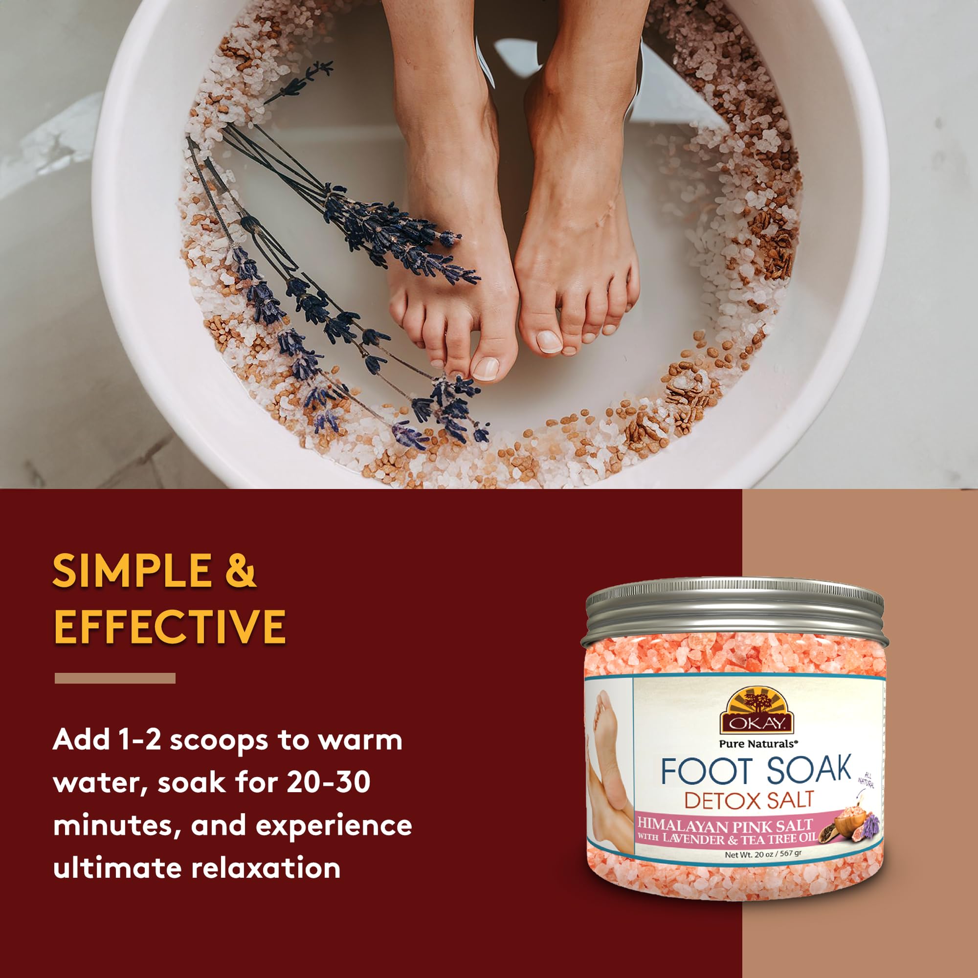 Okay foot care mineral soak 20 ounces