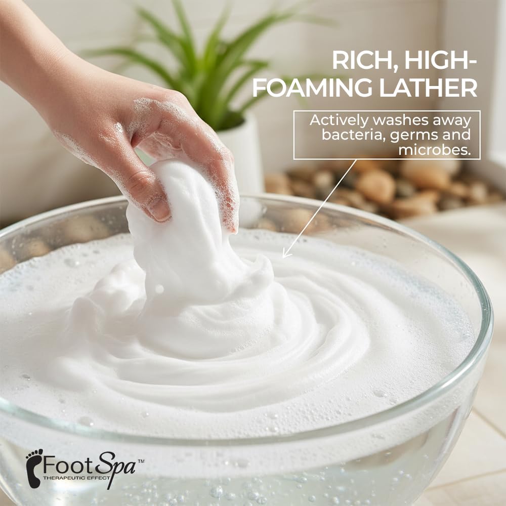 FootSpa refreshing foot bath liquid with eucalyptus and peppermint essential oils