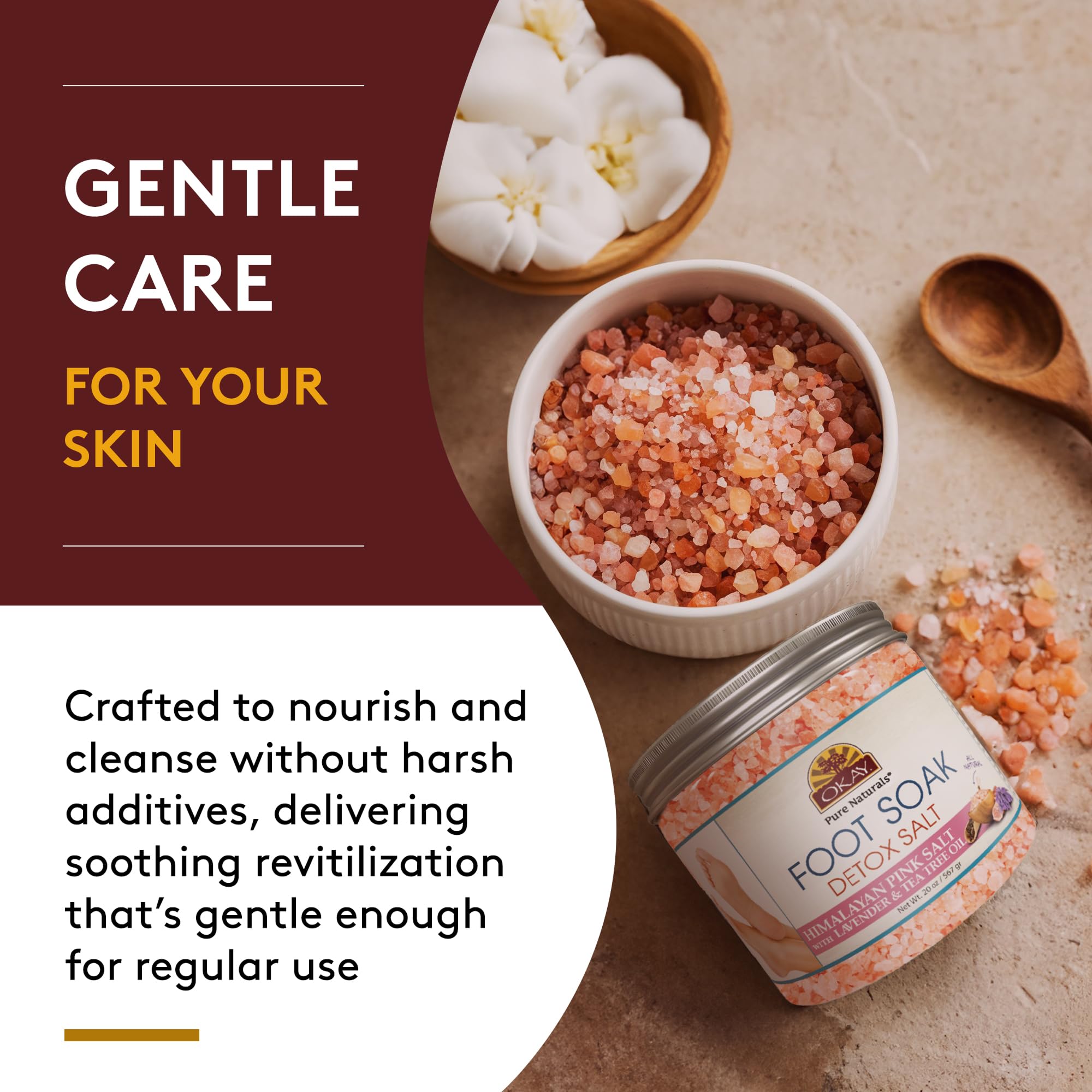 Authentic Okay Pure Naturals foot soak pack of two