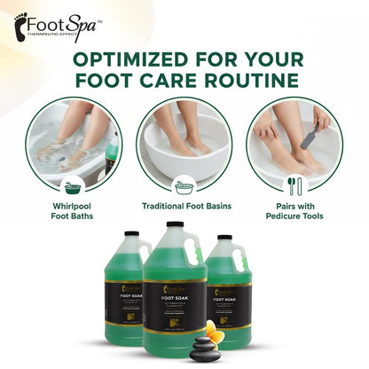 Therapeutic salon grade foot soak container for softening calluses and dry skin