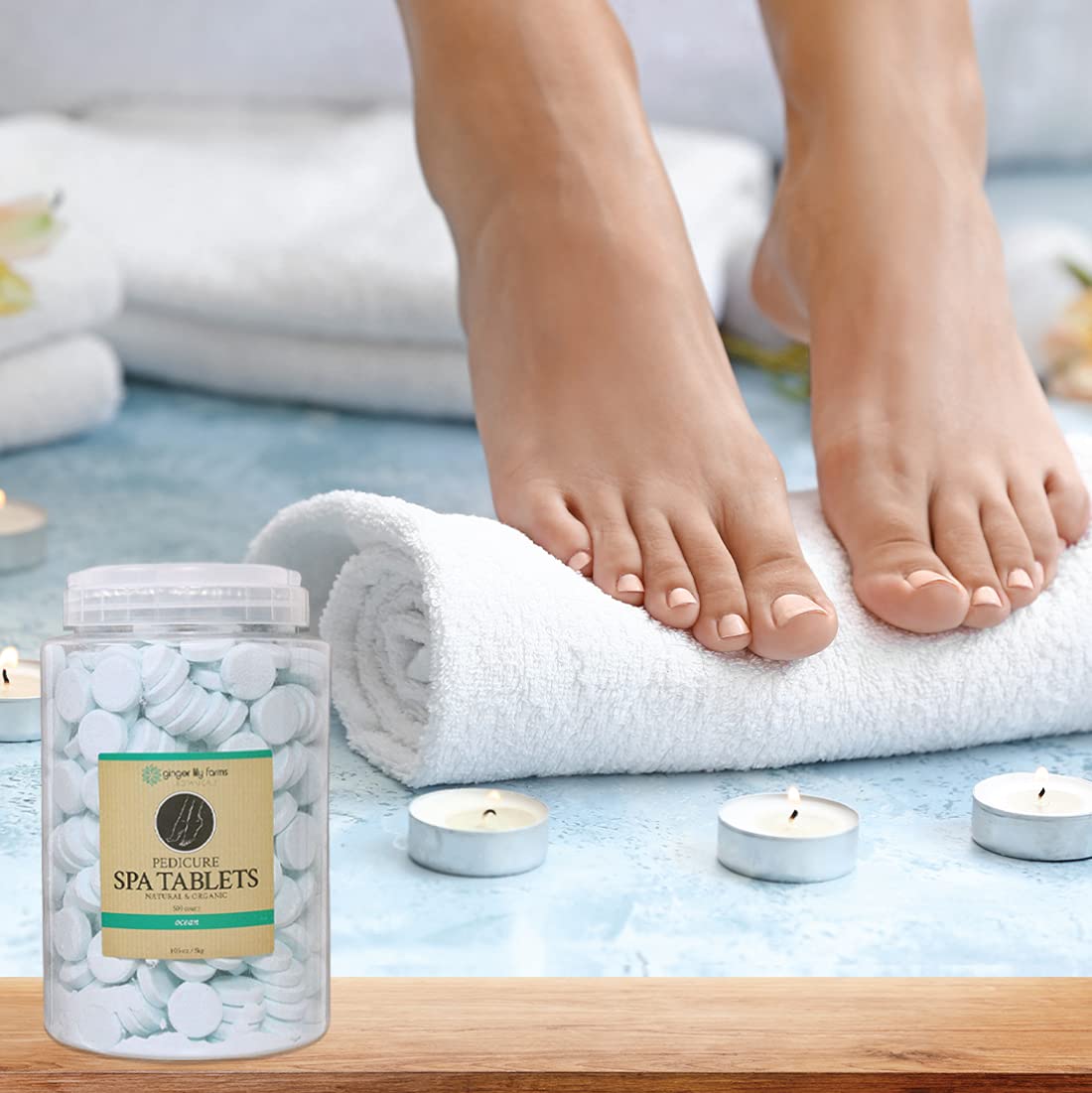 Professional foot soak treatment for softening cuticles and dry heels