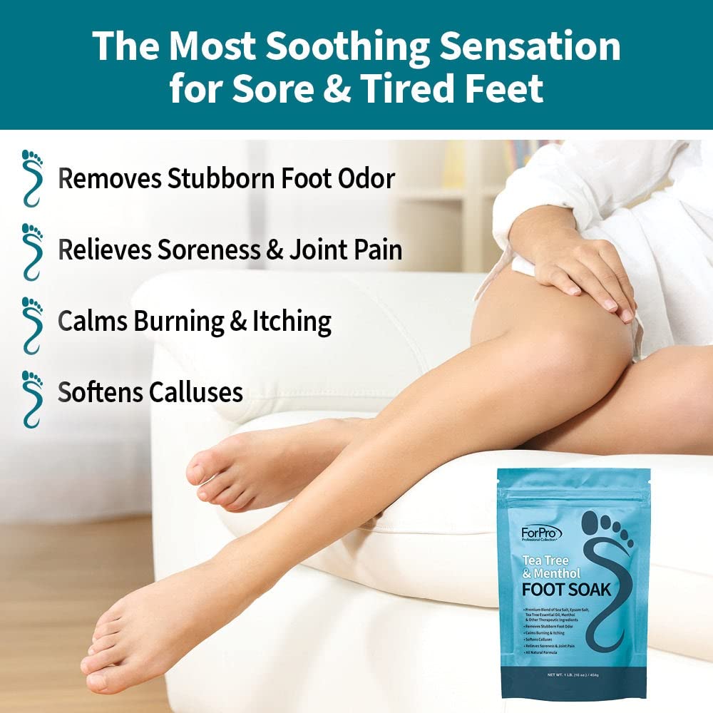Using ForPro foot soak in a basin for pedicure treatment