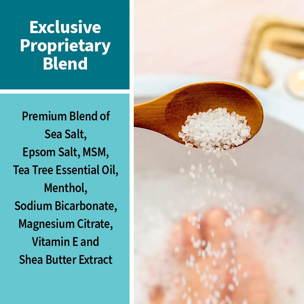 ForPro foot soak packaging highlighting tea tree and menthol benefits