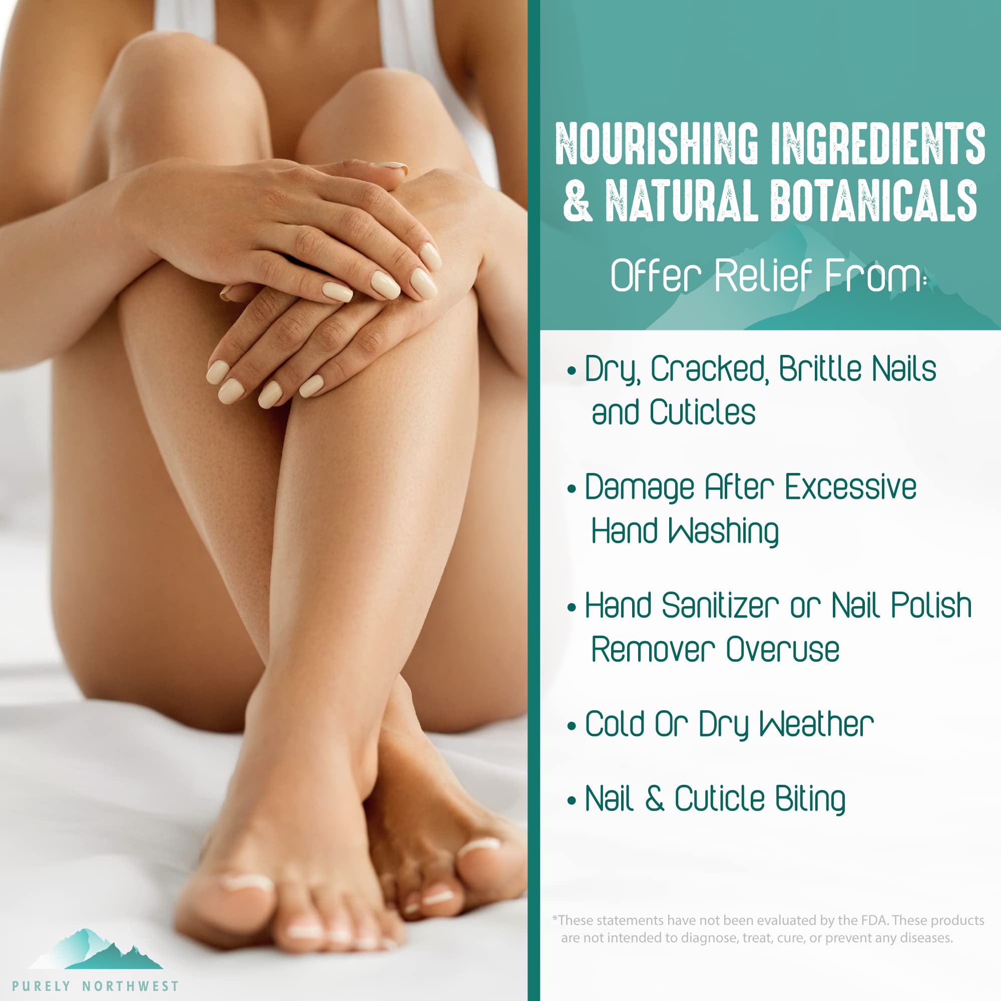 Premium USA imported foot care kit containing sixteen ounce soak and one fluid ounce oil