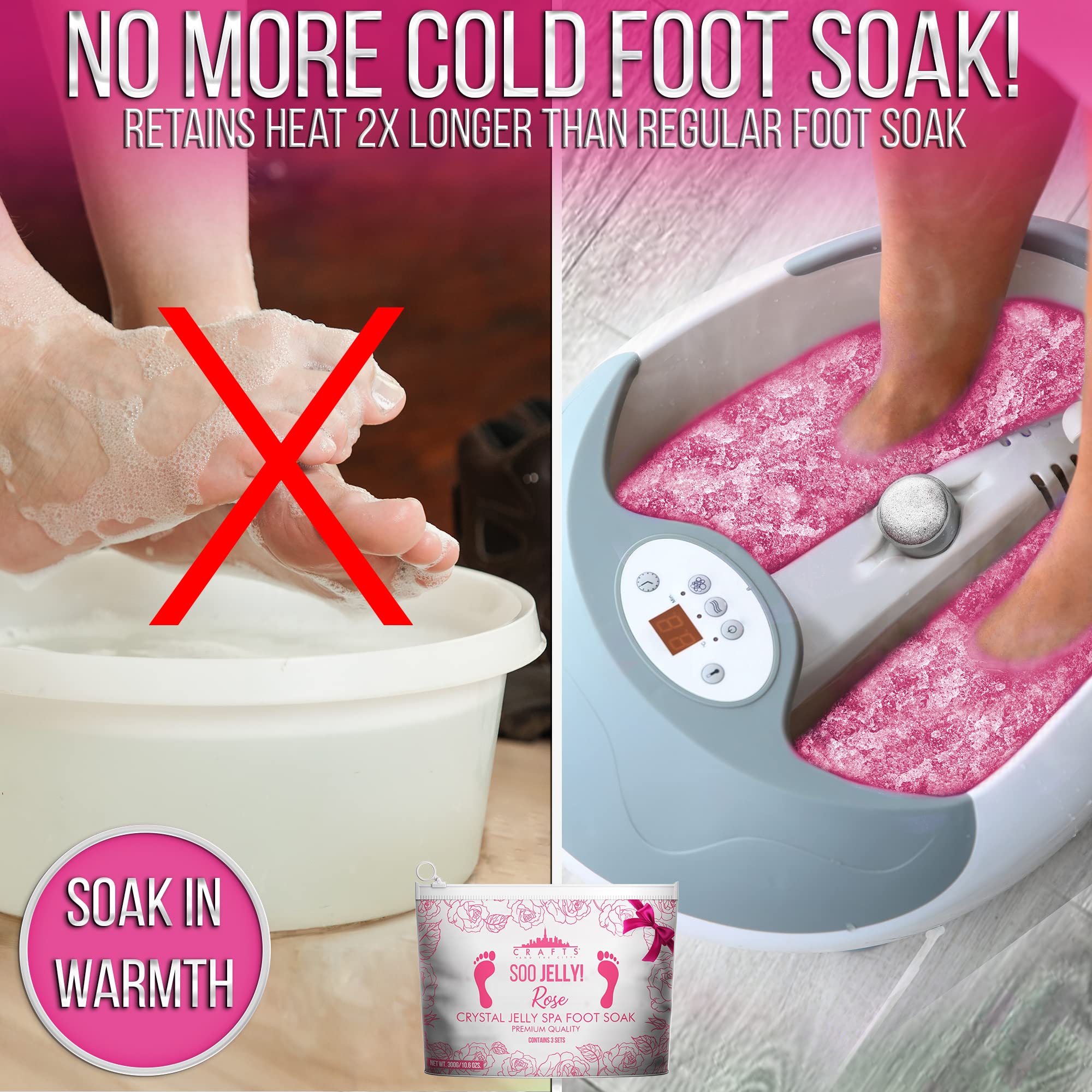 Step 1 and Step 2 pedicure pack instructions for use